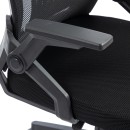 Καρέκλα γραφείου εργασίας Penza pakoworld mesh χρώμα μαύρο 48x58x92-102εκ