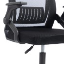 Καρέκλα γραφείου εργασίας Penza pakoworld mesh χρώμα μαύρο 48x58x92-102εκ