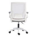 Καρέκλα γραφείου εργασίας Penza pakoworld λευκή - mesh γκρι 48x58x92-102εκ