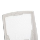 Καρέκλα γραφείου εργασίας Penza pakoworld λευκή - mesh γκρι 48x58x92-102εκ