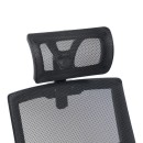 Καρέκλα γραφείου Plymot pakoworld mesh χρώμα μαύρο 48x58x112-122εκ