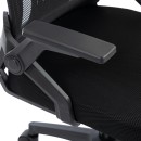 Καρέκλα γραφείου Plymot pakoworld mesh χρώμα μαύρο 48x58x112-122εκ