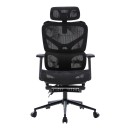 Καρέκλα γραφείου διευθυντη Vigo pakoworld mesh χρώμα μαύρο 52x70x118-124εκ