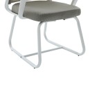 Καρέκλα επισκέπτη Palma pakoworld λευκή- mesh γκρι 46x52x94εκ