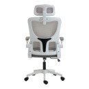 Καρέκλα γραφείου διευθυντή Mainz pakoworld λευκή mesh γκρι 50x60x112-122εκ