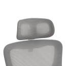 Καρέκλα γραφείου διευθυντή Mainz pakoworld λευκή mesh γκρι 50x60x112-122εκ