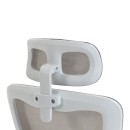 Καρέκλα γραφείου διευθυντή Mainz pakoworld λευκή mesh γκρι 50x60x112-122εκ