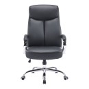 Καρέκλα γραφείου διευθυντή Venza pakoworld pu σε μαύρη απόχρωση 70x65x117-124εκ