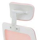 Καρέκλα γραφείου Peja pakoworld mesh ύφασμα ροζ-σκελετός λευκό 58x60x107-117εκ