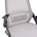 Καρέκλα γραφείου Reji pakoworld mesh ύφασμα γκρι-μπεζ με μαύρο σκελετό 58x60x89-99εκ