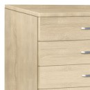 Συρταριέρα Gioko pakoworld με 5 συρτάρια σε φυσική απόχρωση 80x40x100εκ