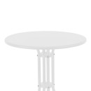 Τραπεζαρία Vergo-Sussie pakoworld σετ 3τεμ λευκό μέταλλο Φ60x70εκ