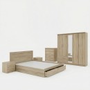 Σετ Κρεβατοκάμαρας Olympus pakoworld με Κρεβάτι sonoma 160x200εκ Σετ 5τεμ