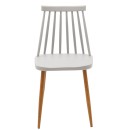 Καρέκλα Aurora pakoworld γκρι pp-φυσικό μεταλλικό πόδι 42x49.5x77εκ | Συσκευασία 4 τμχ