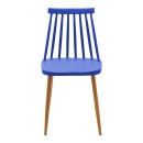 Καρέκλα Aurora pakoworld μπλε pp-φυσικό μεταλλικό πόδι 42x49.5x77εκ | Συσκευασία 4 τμχ