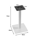 Βάση τραπεζιού Batan I pakoworld μέταλλο λευκό 40x40x72εκ