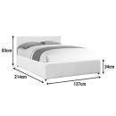 Κρεβάτι Dellia pakoworld με αποθηκευτικό χώρο pu μαύρο 120x200εκ