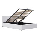 Κρεβάτι Dellia pakoworld με αποθηκευτικό χώρο pu λευκό 150x200εκ