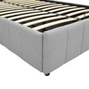 Κρεβάτι Snuggle pakoworld με αποθηκευτικό χώρο ύφασμα γκρι 120x200εκ