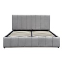 Κρεβάτι Snuggle pakoworld με αποθηκευτικό χώρο βελούδο γκρι 160x200εκ