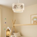 Παιδικό φωτιστικό οροφής μονόφωτο PWL-1096 pakoworld Ε27 λευκό-γκρι Φ30x20εκ