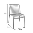 Καρέκλα Zoi pakoworld pp σε απόχρωση cappucino 42x58x79εκ