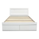 Κρεβάτι Olympus pakoworld με συρτάρι σε λευκή απόχρωση 160x200εκ