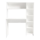 Γραφείο με βιβλιοθήκη Janson pakoworld σε λευκή απόχρωση 113.2x40x141.8εκ