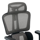 Καρέκλα γραφείου εργασίας ErgoFlow pakoworld μαύρο-γκρι 73x64x112-135εκ