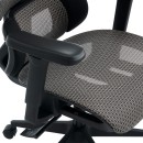 Καρέκλα γραφείου εργασίας ErgoFlow pakoworld μαύρο-γκρι 73x64x112-135εκ
