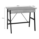 Γραφείο εργασίας Lione pakoworld με συρτάρια σε oak απόχρωση με πόδι μαύρο μέταλλο 90x50x75εκ