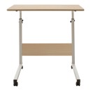 Γραφείο Piper pakoworld με αυξομείωση ύψους-MDF φυσικό-λευκό 60x40x69-90εκ