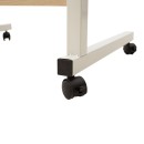 Γραφείο Piper pakoworld με αυξομείωση ύψους-MDF φυσικό-λευκό 60x40x69-90εκ