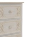 Κομοδίνο Pazlen Inart mdf σε λευκή αντικέ απόχρωση 40x34.5x82εκ
