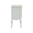 Κομοδίνο Pazlen Inart mdf σε λευκή αντικέ απόχρωση 40x45x65εκ