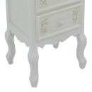 Κομοδίνο Pazlen Inart mdf σε λευκή αντικέ απόχρωση 40x45x65εκ