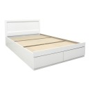 Κρεβάτι Olympus pakoworld με συρτάρι σε λευκή απόχρωση 100x200εκ