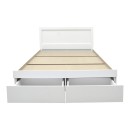 Κρεβάτι Olympus pakoworld με συρτάρι σε λευκή απόχρωση 100x200εκ