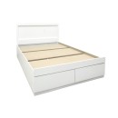 Κρεβάτι Olympus pakoworld με συρτάρι σε λευκή απόχρωση 120x200εκ
