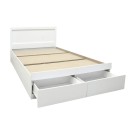 Κρεβάτι Olympus pakoworld με συρτάρι σε λευκή απόχρωση 120x200εκ
