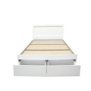 Κρεβάτι Olympus pakoworld με συρτάρι σε λευκή απόχρωση 120x200εκ