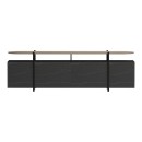 Έπιπλο τηλεόρασης Medousa pakoworld sonoma - μαύρη όψη μαρμάρου 160x35.5x50εκ