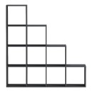 Βιβλιοθήκη Scala pakoworld ανθρακί 129.5x29x129.5εκ