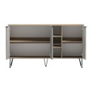 Μπουφές Balain pakoworld sonoma-γκρι μπεζ όψη μαρμάρου 142x35.5x83εκ