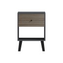 Κομοδίνο Tuscany pakoworld sonoma-ανθρακί 40x40x55εκ