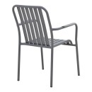 Τραπεζαρία Heven Vista pakoworld σετ 5τεμ ανθρακί αλουμίνιο 150x80x72εκ