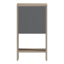 Κομοδίνο Reppo pakoworld sonoma-ανθρακί 30x30x55εκ