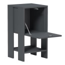 Κομοδίνο Reppo pakoworld ανθρακί 30x30x55εκ