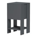 Κομοδίνο Reppo pakoworld ανθρακί 30x30x55εκ