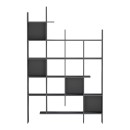 Βιβλιοθήκη Manco pakoworld ανθρακί 122x25.5x188εκ